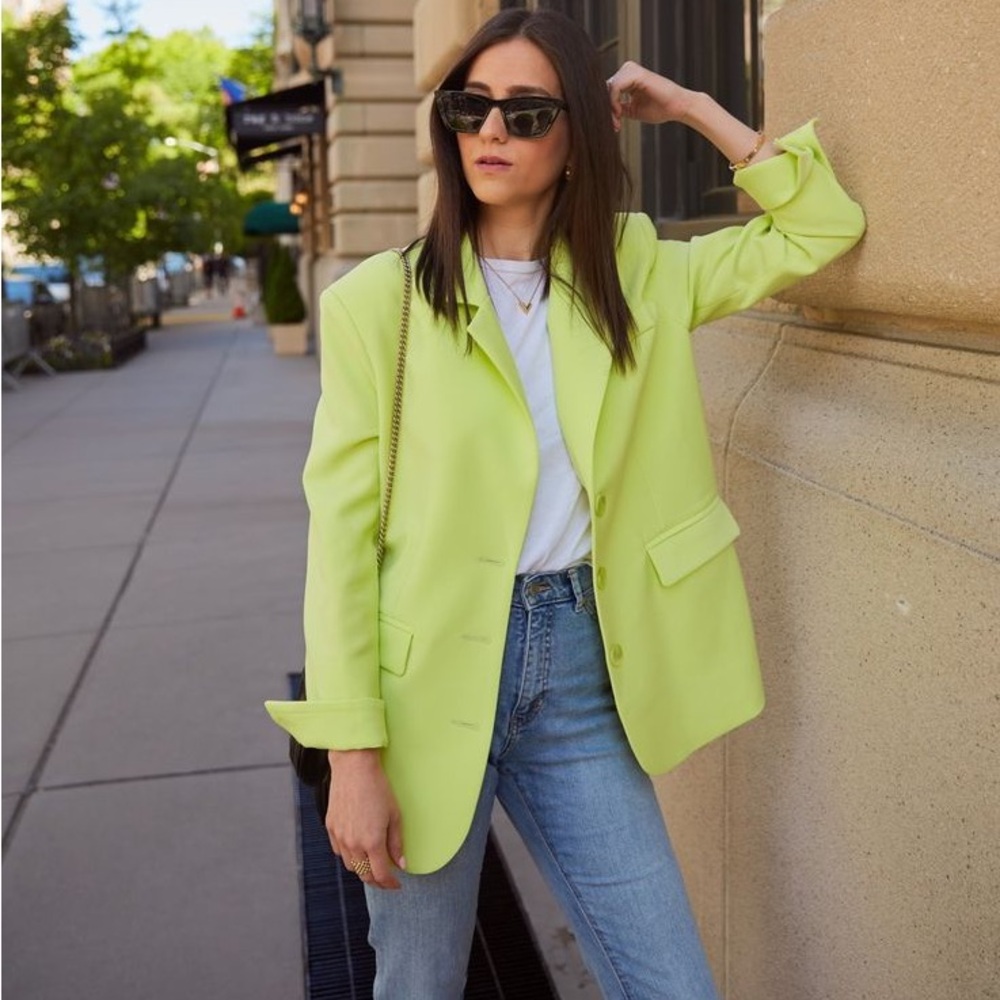 H&M Lime green blazer (XS)